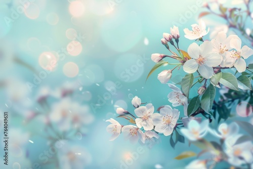 Beautiful floral spring abstract background of nature. Space for text.