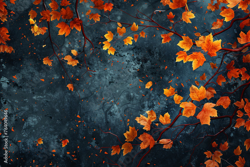 Autumn maple leaves foliage for background