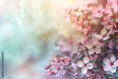 Beautiful floral spring abstract background of nature. Space for text.