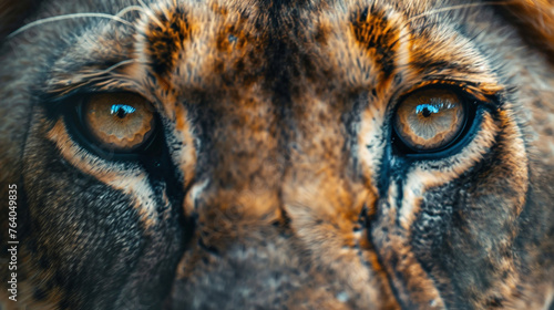 Front view lion portrait.  © Vika art