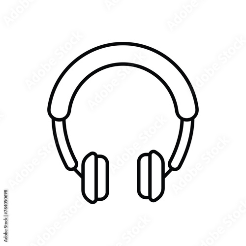 Thin Line Headphone vector icon