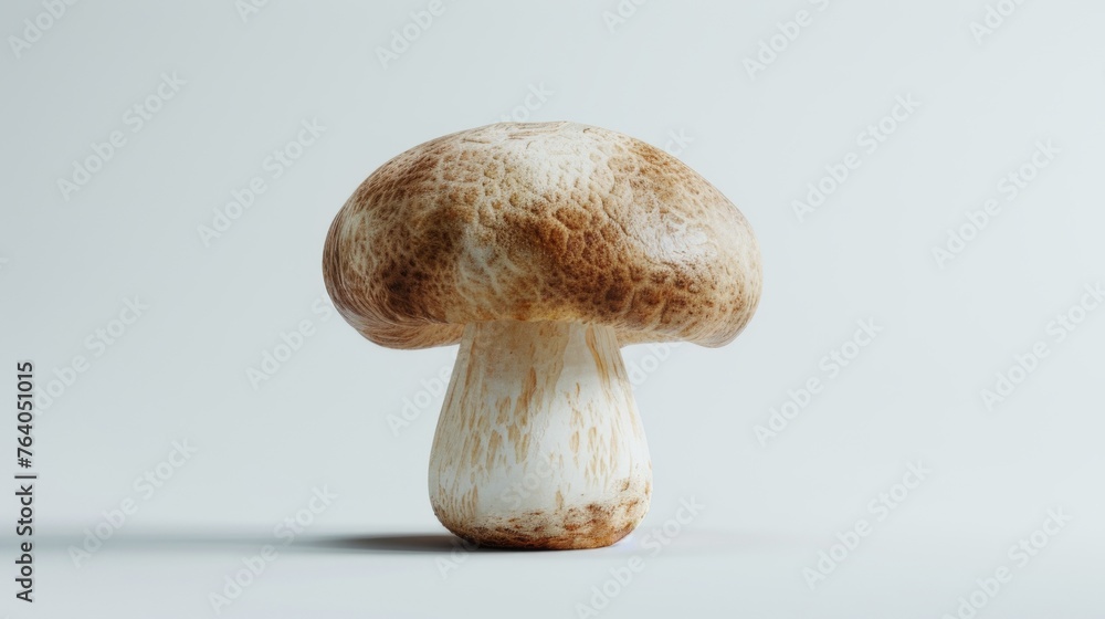 Mushroom on a white background. Studio editorial photograph capturing poisonous mushroom, creating a serene still-life composition. Mushroom on a white background. Studio editorial photograph capturing poisonous mushroom, creating a serene still-life composition.