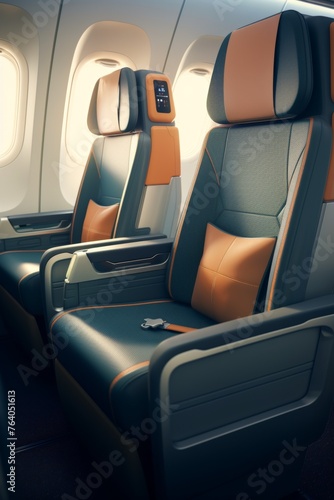 business jet interior business class Generative AI © Evghenii