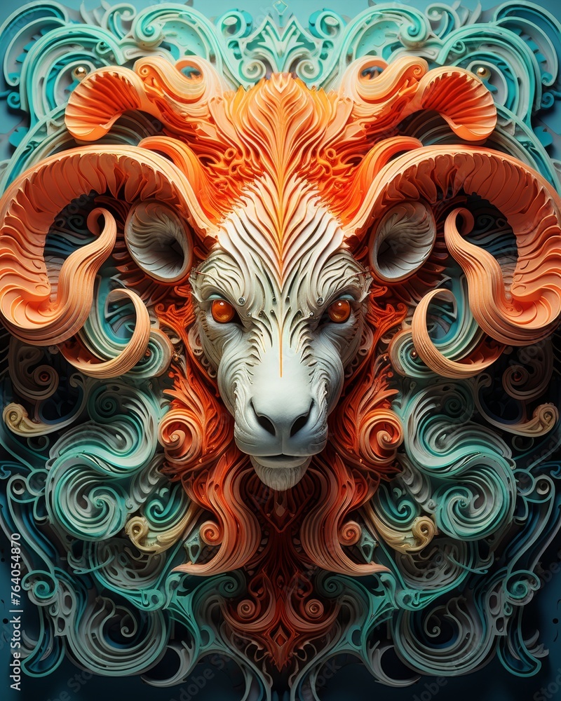 Aries zodiac sign illustration for astrology, horoscope predictions, and zodiac content