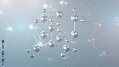 hexamethylenetetramine molecular structure, 3d model molecule, methenamine, structural chemical formula view from a microscope photo