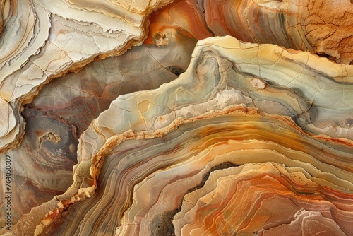 Layered Beauty: Intricate Rock Formations and Earth Textures