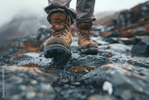 Exploring Rugged Terrains: Hiking Boots on an Adventure Trail