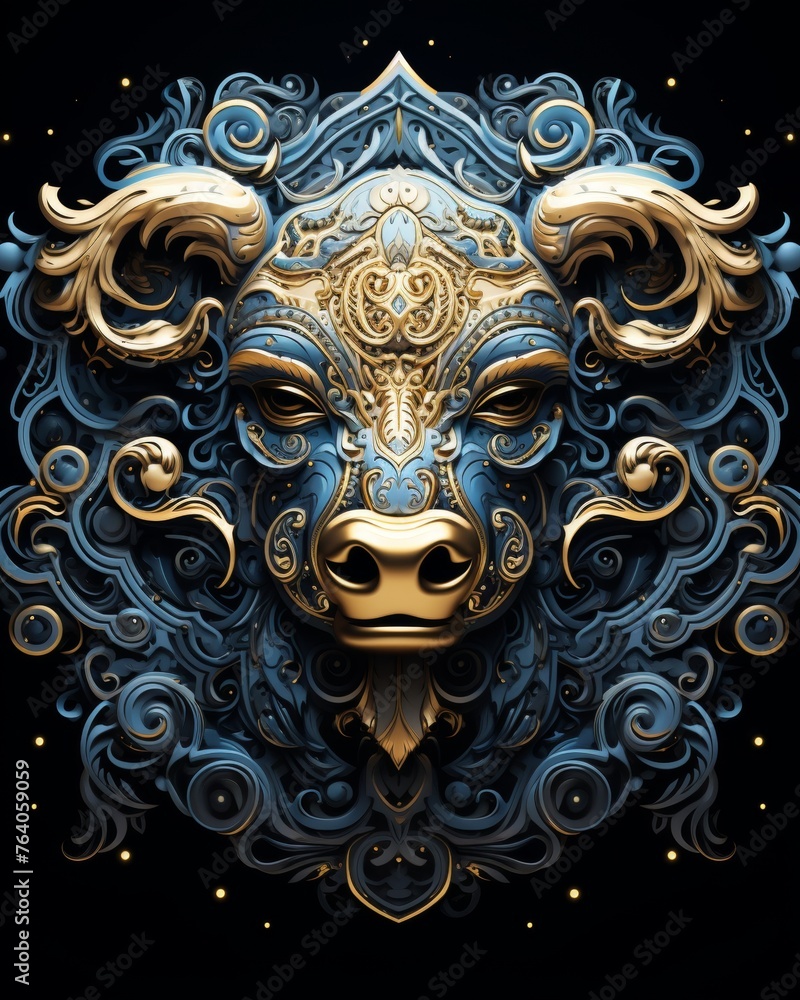 Taurus zodiac sign illustration for astrology, horoscope predictions, and zodiac content