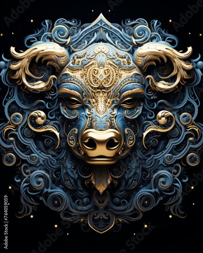 Taurus zodiac sign illustration for astrology, horoscope predictions, and zodiac content