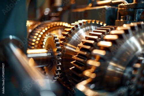 Mechanical Engineering Excellence: Gears and Machinery Close-Up