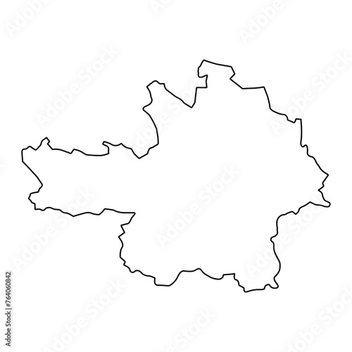 Yen Bai province map, administrative division of Vietnam. Vector illustration.