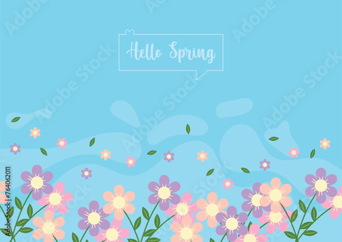 colorful flower spring background design