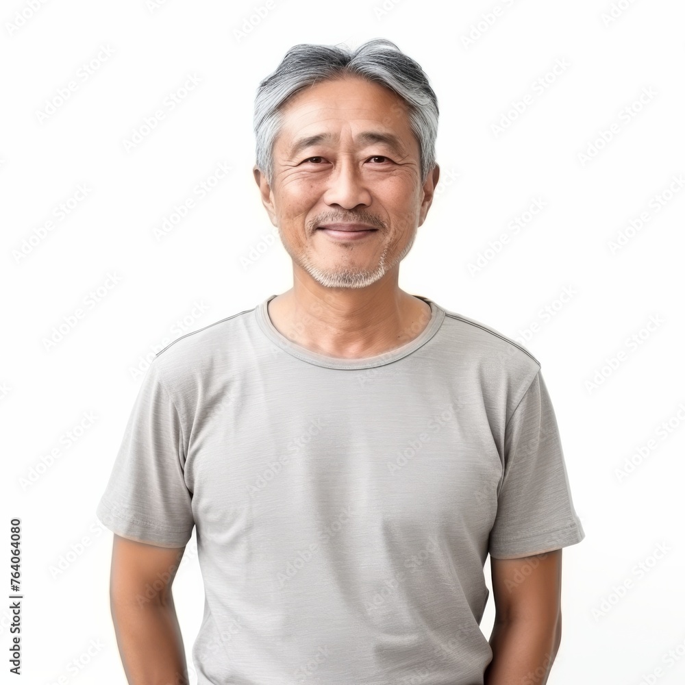 Portrait of a smiling senior Asian man suitable for healthcare or lifestyle advertising Portrait of a smiling senior Asian man suitable for healthcare or lifestyle advertising