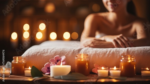 Beautiful woman with expectation of a rejuvenating massage experience at the luxury spa