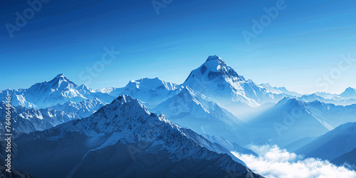 AI-generated majestic and beautiful mountains