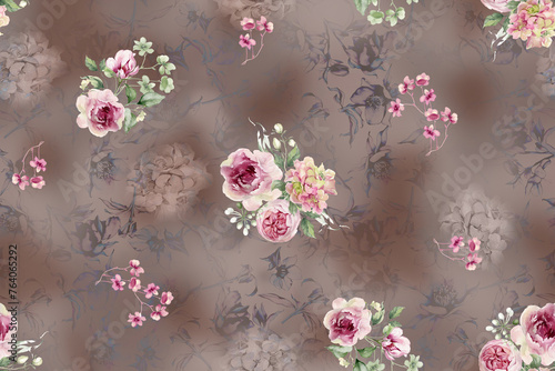 flower seamless Floral allover seamless digital pattern design 