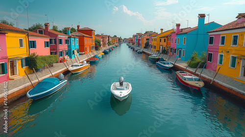 Burano island in Venice, nice summer morning. © Janis Smits