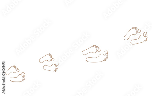 Two footprint / foot print flat icon for apps and websites