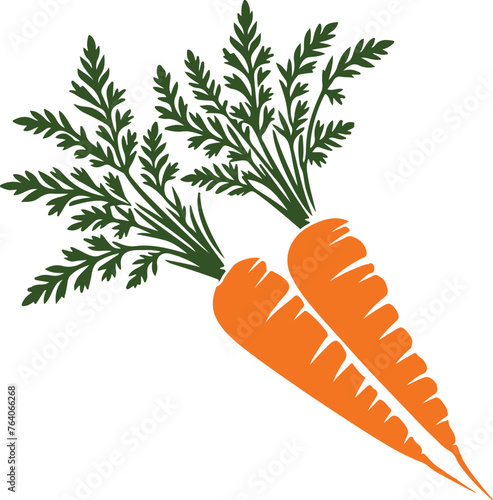 carrots  silhouette style Design 