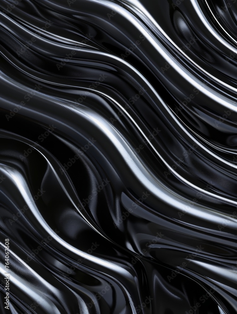 A close up of a black shiny texture that is wrinkled and wavy. rippled petroleum or oil in dark color and soft and rippled liquid. top view of bitumen pattern. black meth and poison, AI Generated. A close up of a black shiny texture that is wrinkled and wavy. rippled petroleum or oil in dark color and soft and rippled liquid. top view of bitumen pattern. black meth and poison, AI Generated.