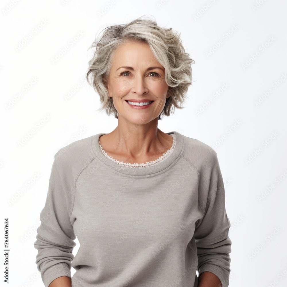 Portrait of a smiling mature woman for lifestyle or fashion use Portrait of a smiling mature woman for lifestyle or fashion use