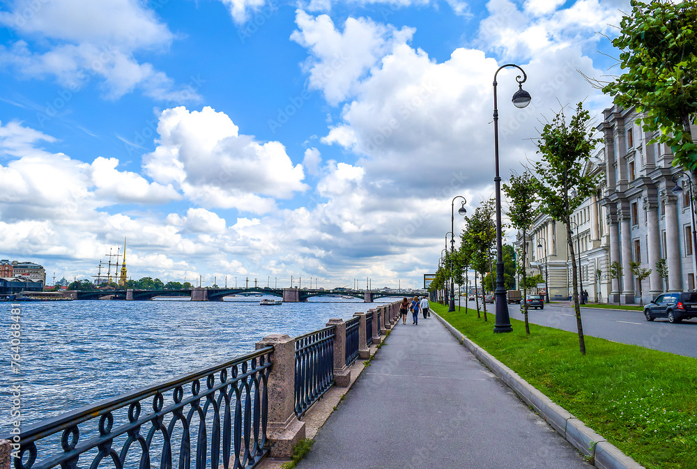 promenade in Saint Petersburg city, Russia