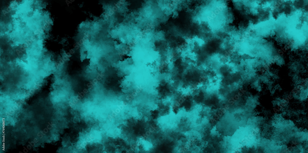 Black and teal pastel smoke abstract beautiful Background. Watercolor 5ea green grunge abstract painting stylist charming modern texture. Seamless Blue deep sea grunge texture vintage background.