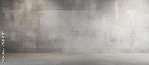 A detailed view of an indoor space featuring a solid concrete wall and floor