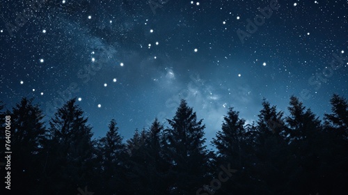 Starry night sky with twinkling stars, creating a magical and celestial atmosphere