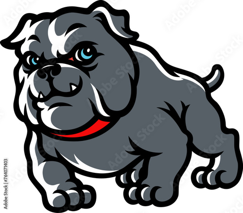 Cute Bulldog Puppy Mascot Design