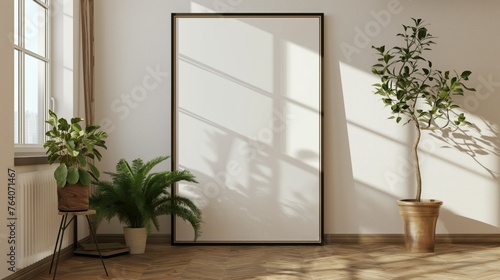 modern living room frame mockup