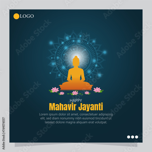 Mahavir Jayanti celebrates the birth of Lord Mahavir, the 24th and final Tirthankara (spiritual teacher) of Jainism. photo