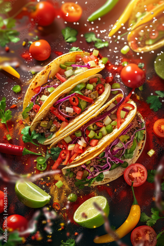 Delectable Tacos with Fresh Toppings