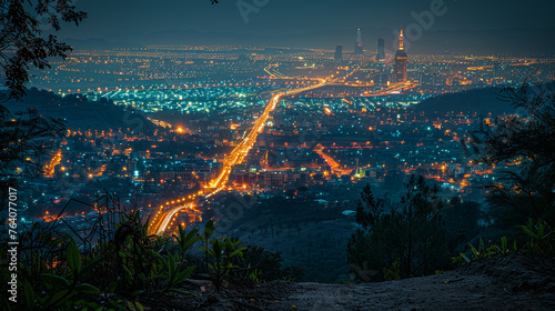  Beautiful night view of Makkah City from the Ghar e Hira