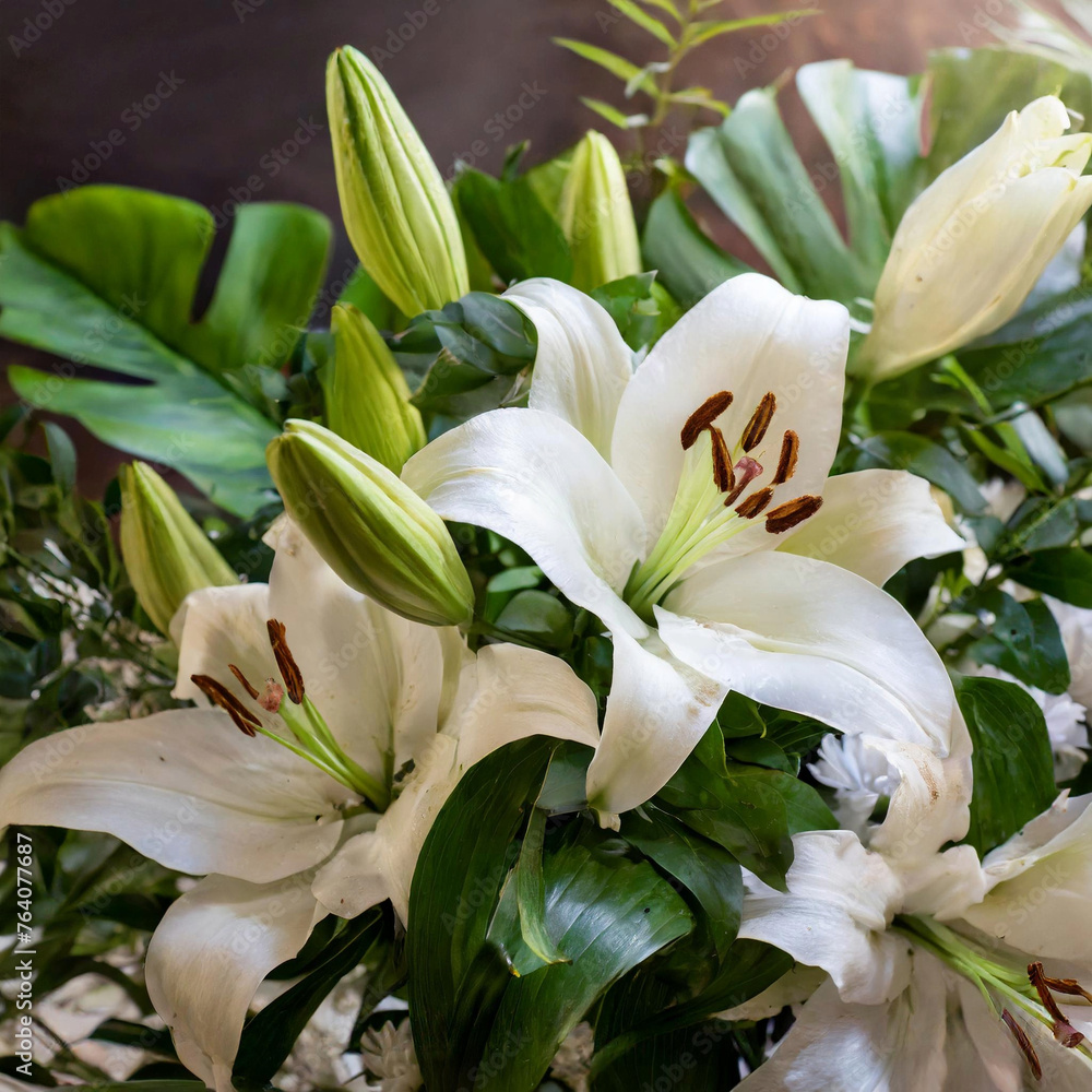 Obraz premium 하얀 꽃