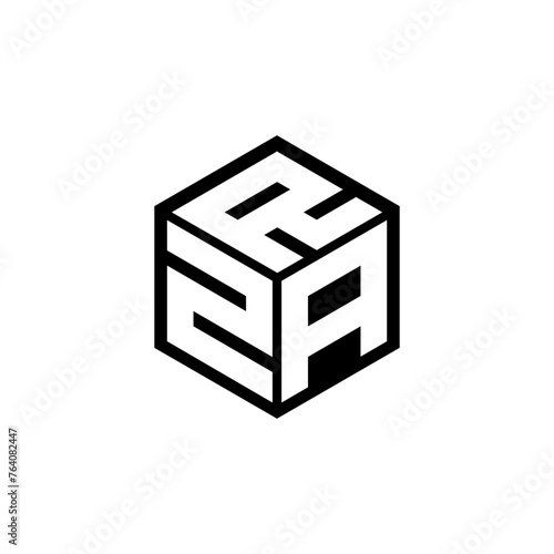 ZAR letter logo design with white background in illustrator, cube logo, vector logo, modern alphabet font overlap style. calligraphy designs for logo, Poster, Invitation, etc. photo
