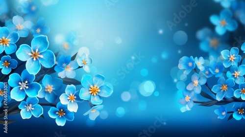 Charming forget me not flowers in full bloom creating a captivating spring background