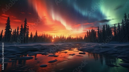 Nature s Celestial Display  Enchanting Northern Lights