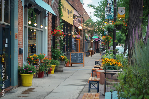 Fototapeta Naklejka Na Ścianę i Meble -  A recovering economy fostering entrepreneurship and small business growth in underserved communities.