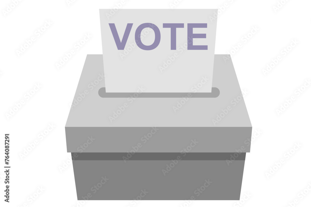 Election Box With Vote Card illustration Election Box With Vote Card illustration