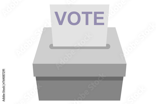 Election Box With Vote Card illustration