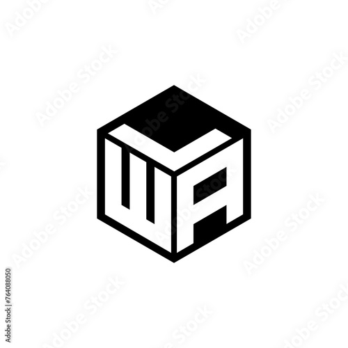 WAL letter logo design with white background in illustrator, cube logo, vector logo, modern alphabet font overlap style. calligraphy designs for logo, Poster, Invitation, etc.