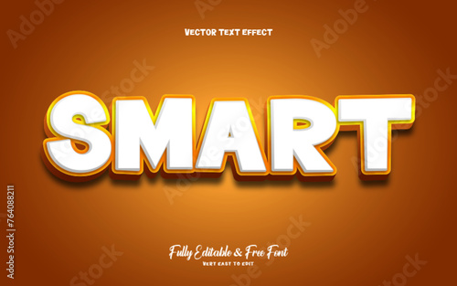 Free vector smart style text effect can be editable