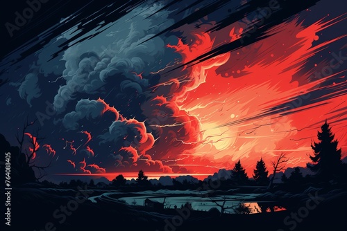 Stormy weather illustration photo