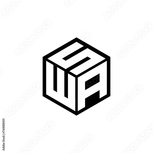 WAS letter logo design with white background in illustrator, cube logo, vector logo, modern alphabet font overlap style. calligraphy designs for logo, Poster, Invitation, etc.