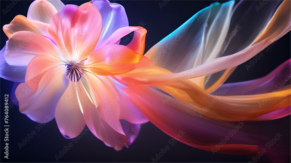 abstract background of lotus flower with different colors 