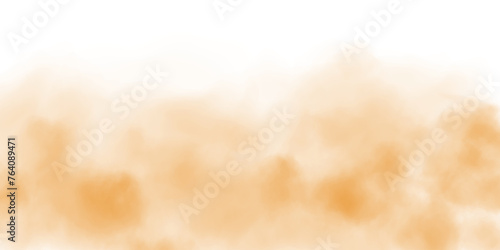 Yellow smog clouds on floor. Fog or smoke. Isolated transparent special effect. Morning fog over land or water surface. Magic haze. PNG.