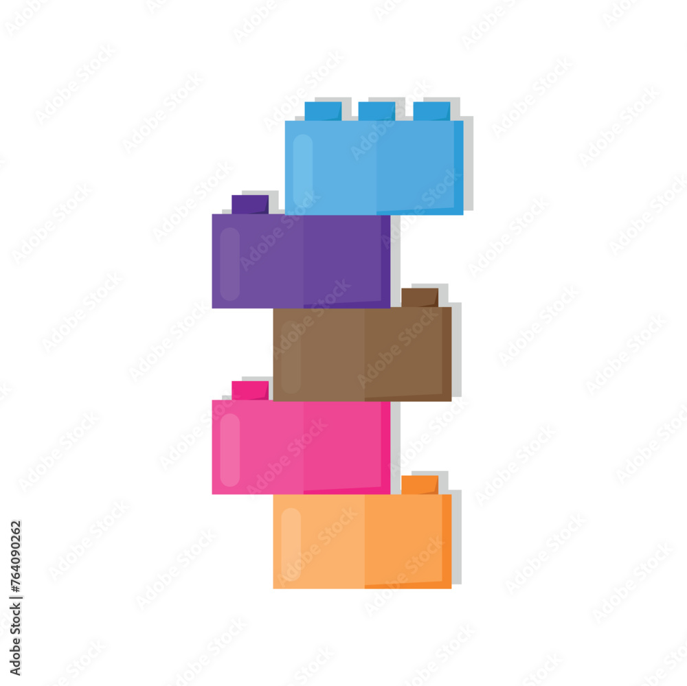 Fototapeta premium Building blocks avatar icon clipart isolated vector illustration