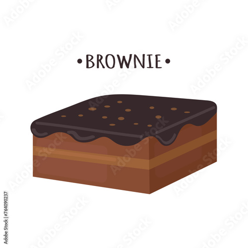 Brownie icon clipart isolated vector illustration