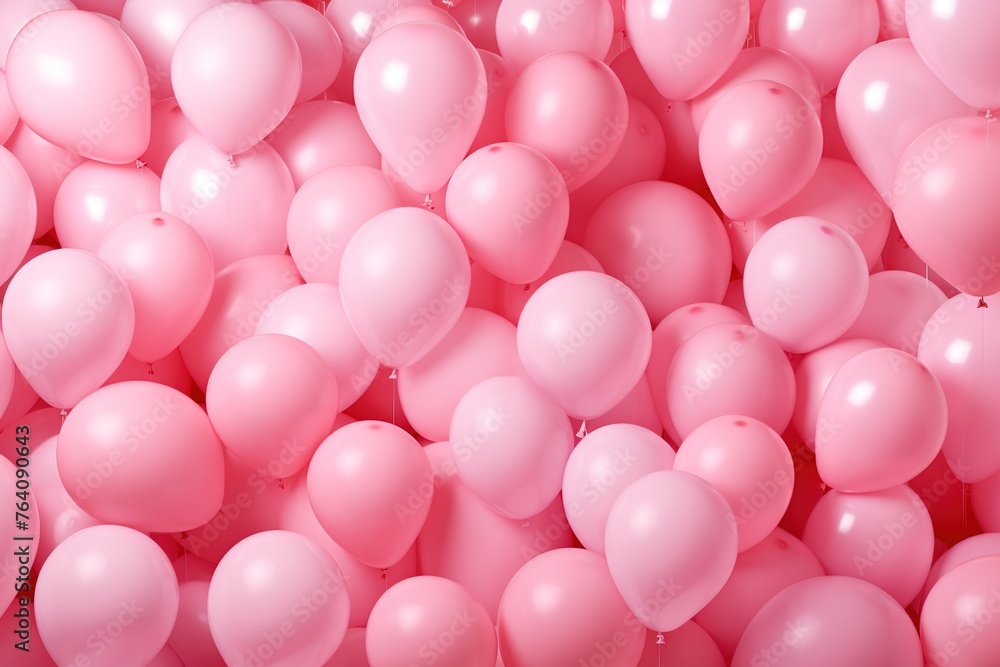 many pink balloons, illustration many pink balloons, illustration